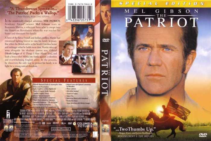 Answers to the patriot movie questions