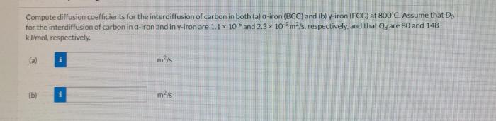 Compute diffusion coefficients for the interdiffusion of carbon